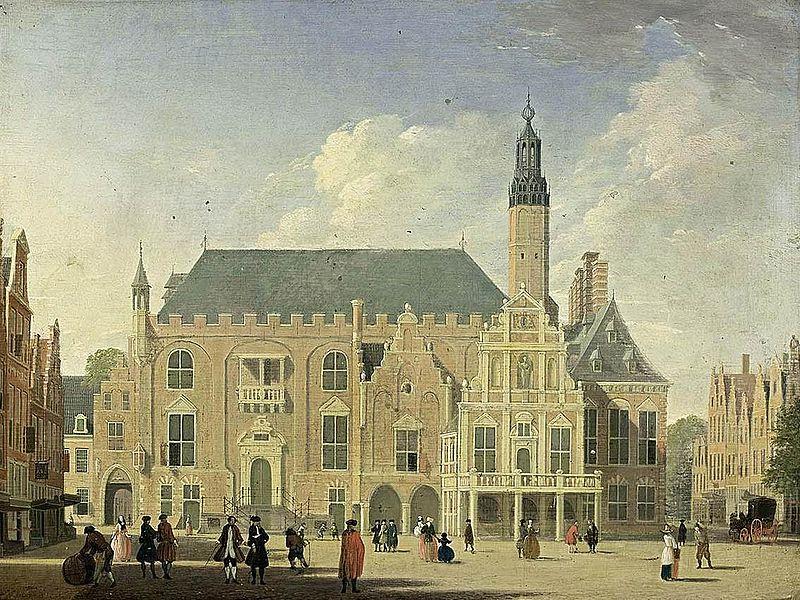 Jan ten Compe Haarlem: view of the Town Hall